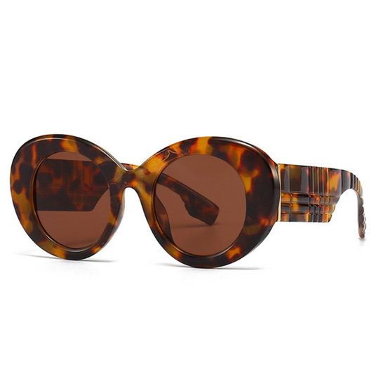 EyedigoLight Brown X HawksbillOversized square sunglasses-Oversize - E09-0028 5-side