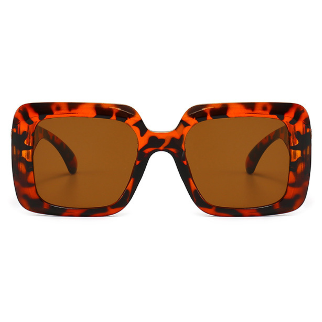 Eyedigo Light Brown X Light BrownOversized square sunglasses-Oversize - E09-0029 10-front