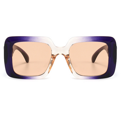 Eyedigo Light Brown X PurpleOversized square sunglasses-Oversize - E09-0029 9-front