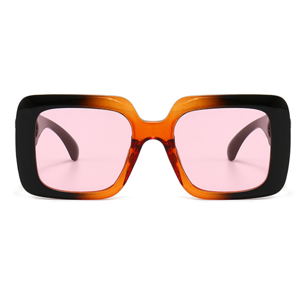 Eyedigo Pink X BlackOversized square Power Sunglasses -Oversize - E09-0029 4-front