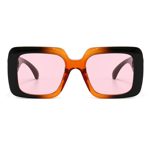 Eyedigo Pink X BlackOversized square Power Sunglasses -Oversize - E09-0029 4-front