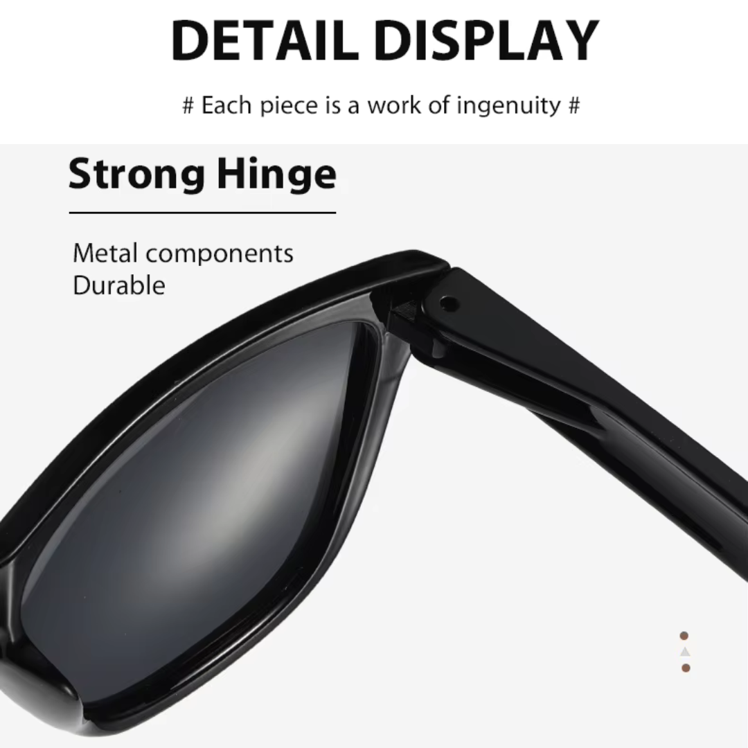 EyedigoBlue MirroredReflective X BlackTrendy Wayfarer stylish goggles- E09-0048 4-side