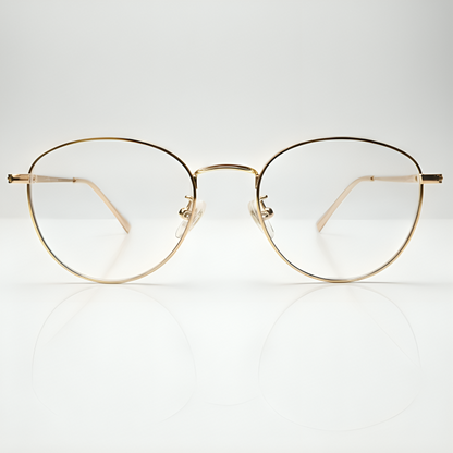 Golden Round Frame for Unisex E05-0001-5