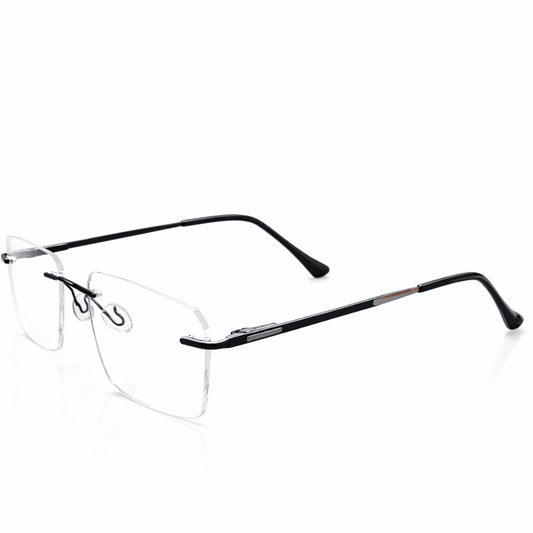 Black Rectangle Medium Frame for Unisex E05-0021-9