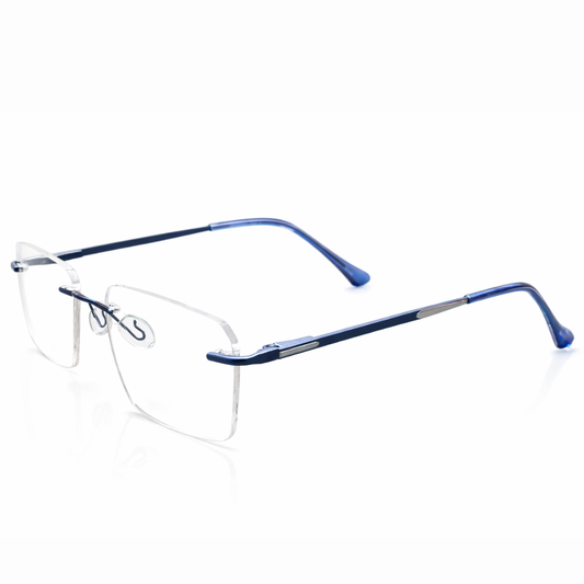Blue Rectangle Medium Frame for Unisex E05-0021-7