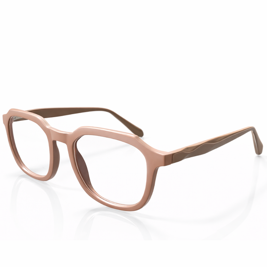 Brown Geometric Large Frame for Unisex E05-0029-4