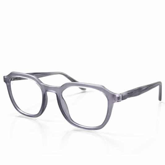 Clear Purple Geometric Large Frame for Unisex E05-0029-7