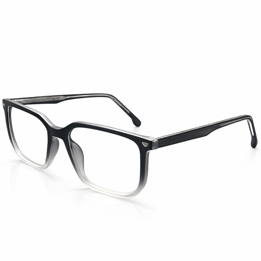 Clear Black Rectangle Large Frame for Unisex E05-0024-5