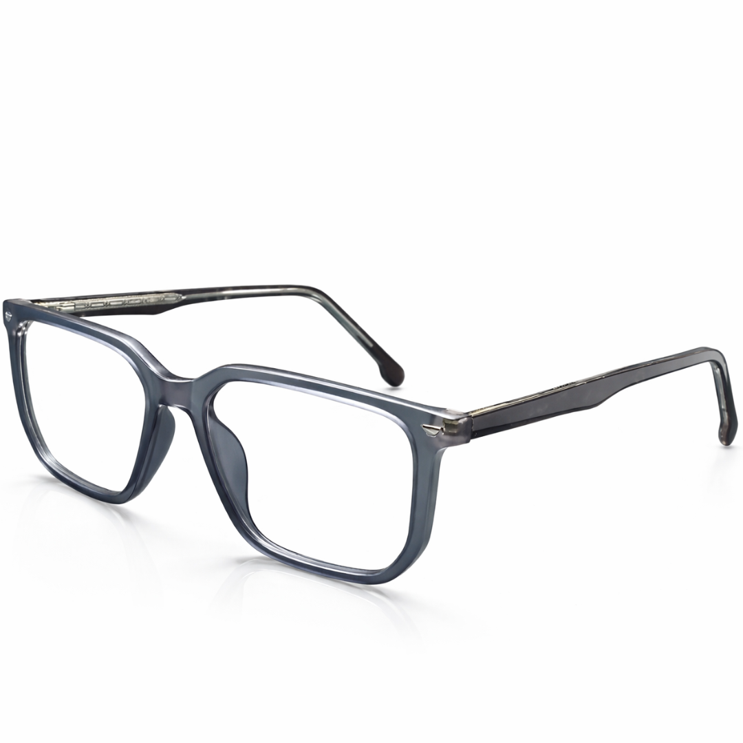 Clear Grey Rectangle Large Frame for Unisex E05-0024-3