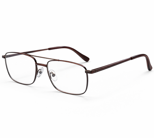 Brown Rectangle Large Frame for Unisex E05-0016-12