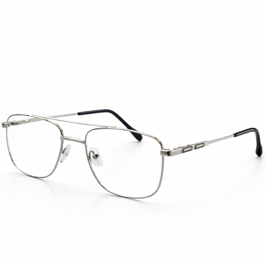 Silver Square Medium Frame for Unisex E05-0016-2