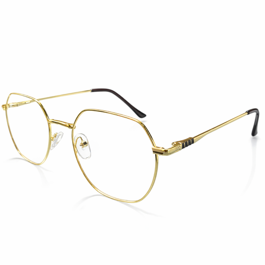 Golden Geometric Medium Frame for Unisex E05-0019-5