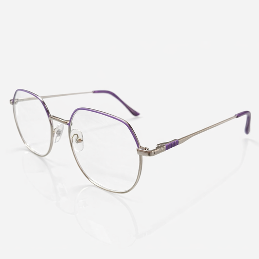 Purple Geometric Medium Frame for Unisex E05-0019-7