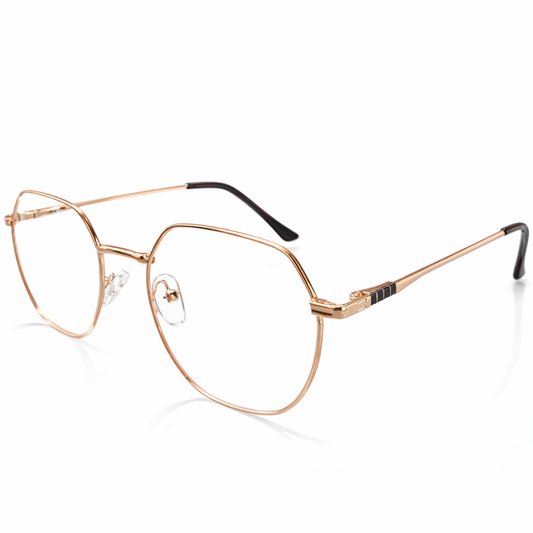 Rose Gold Geometric Medium Frame for Unisex E05-0019-4