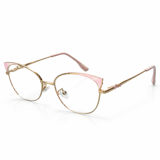 CateyeGolden Pink Oval Large Frame for Women E05-0022-1