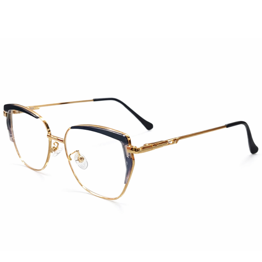 CateyeGolden Black Oval Medium Frame for Women E05-0022-12