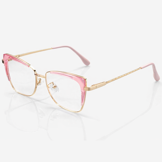 CateyeGolden Clear Pink Oval Medium Frame for Women E05-0022-10