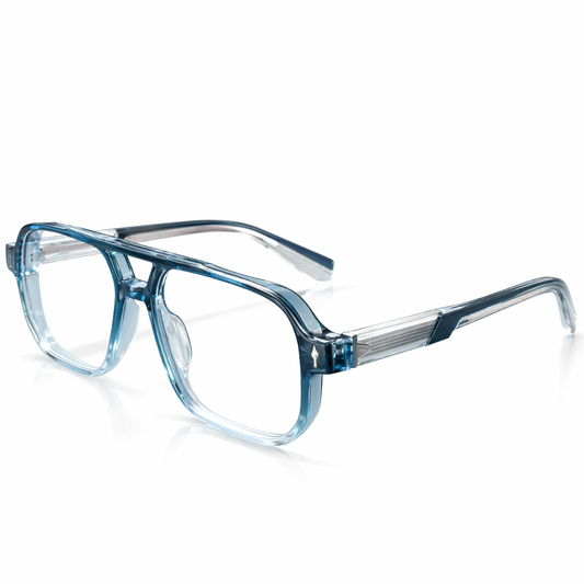 Blue Rectangle Large Frame for Unisex E05-0024-8