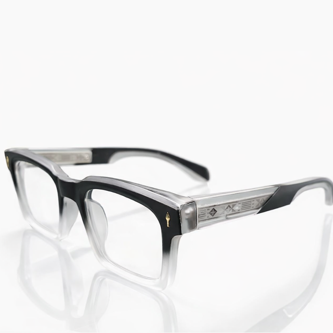 Clear Black Square Medium Frame for Unisex E05-0023-4