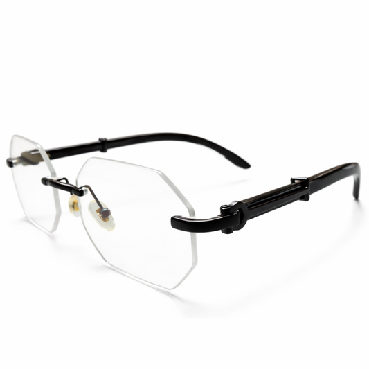 Black Geometric Large Frame for Unisex E05-0018-14