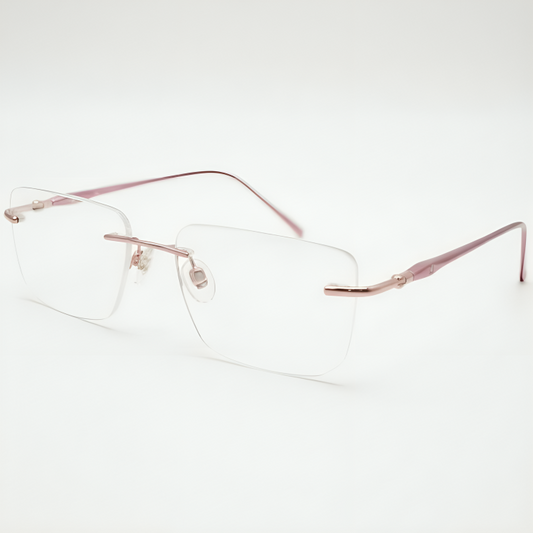 Rimless Rectangle Frame for Unisex E05-0004-3