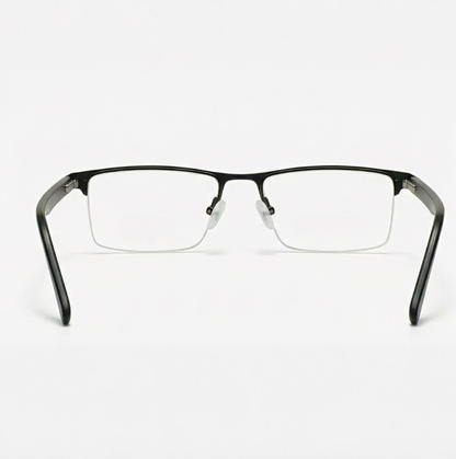 Black Half Frame Square BlueBlock Screen Glasses for Unisex E05-0010-2