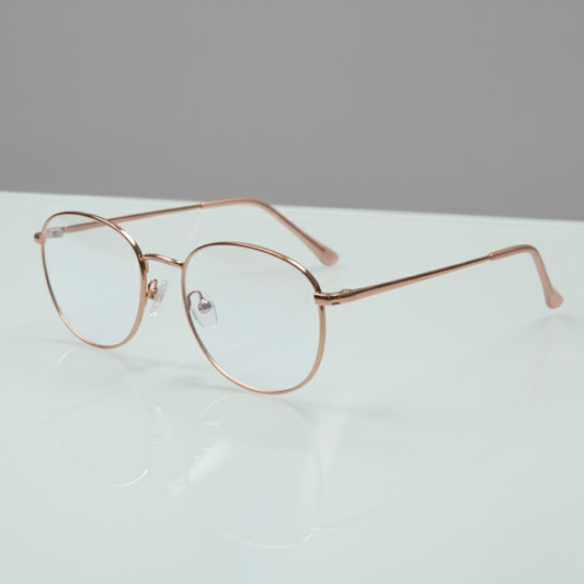 Rose Gold Round Frame for Unisex E05-0001-8