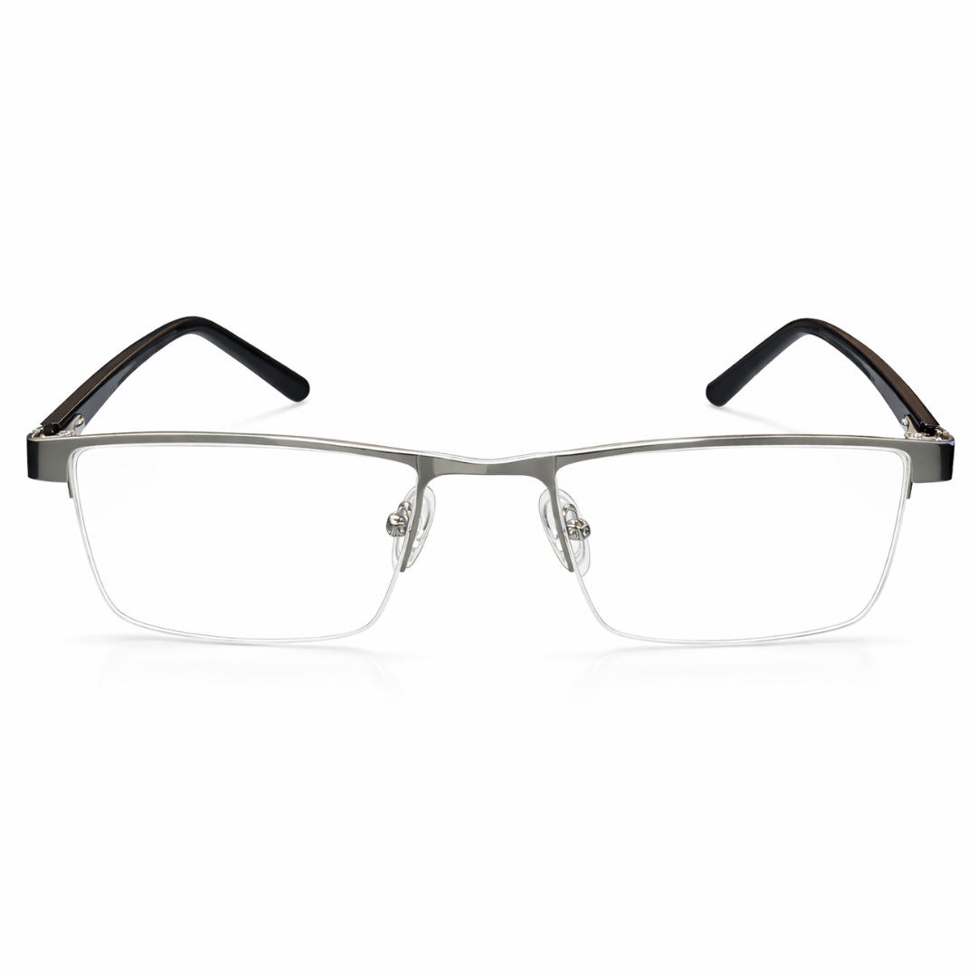 Eyeglasses with black and silver frame premium prescription glasses,power sungalsses