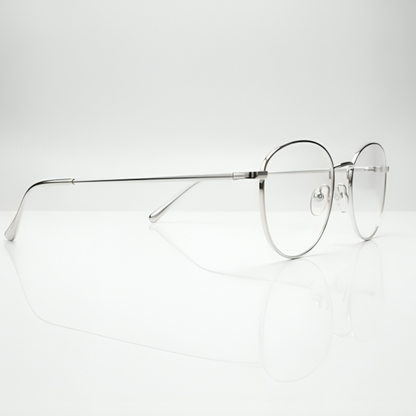 Silver Round Frame for Unisex E05-0001-3