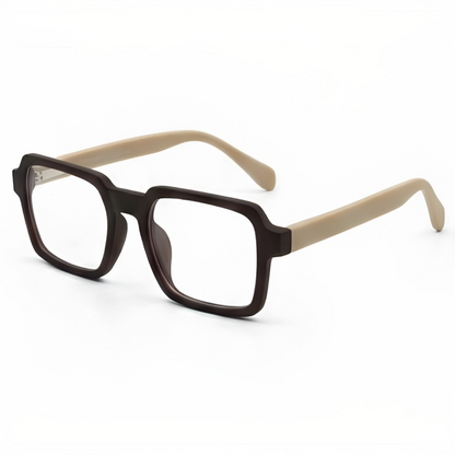 Brown Square BlueBlock Screen Glasses for Unisex E05-0009-6