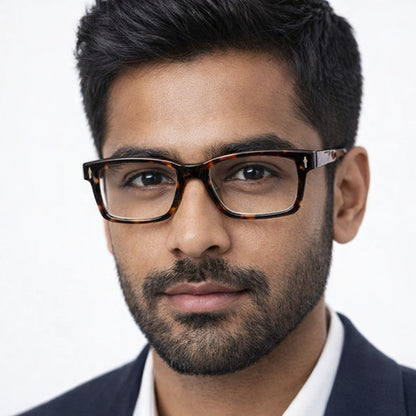 Demi (Leopard) Square Medium Frame for Unisex E05-0023-3