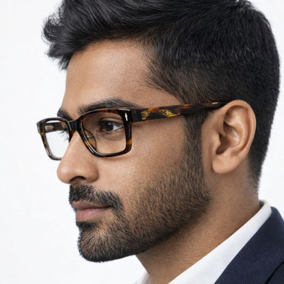 Demi (Leopard) Square Medium Frame for Unisex E05-0023-3