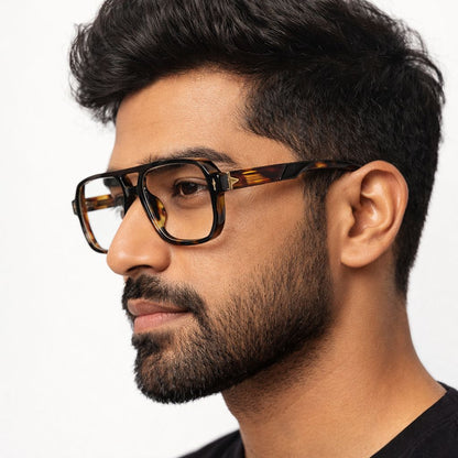 Demi (Leopard) Rectangle Large Frame for Unisex E05-0024-1