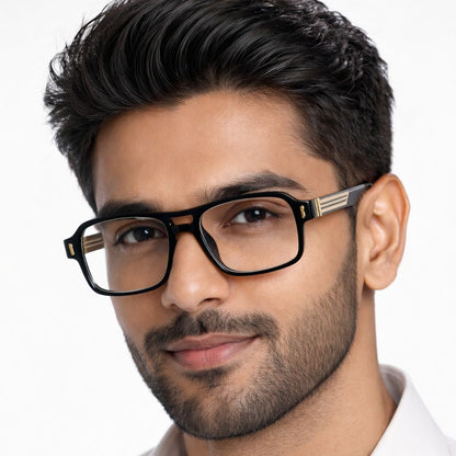 Black Rectangle Large Frame for Unisex E05-0024-2