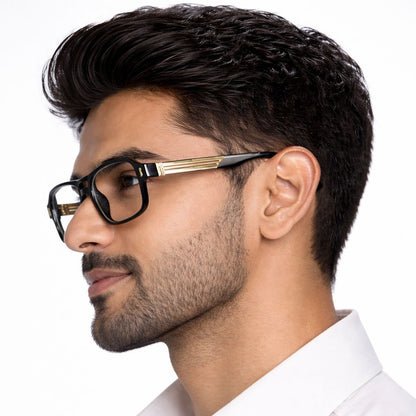 Black Rectangle Large Frame for Unisex E05-0024-2
