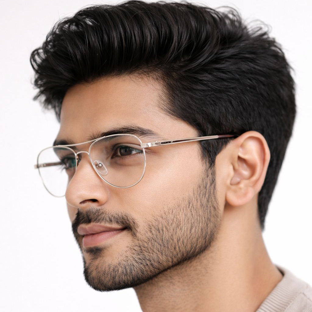 silver aviator square Medium Frame rectangl purple frame prescription power sunglasses, photochromic night drive fame