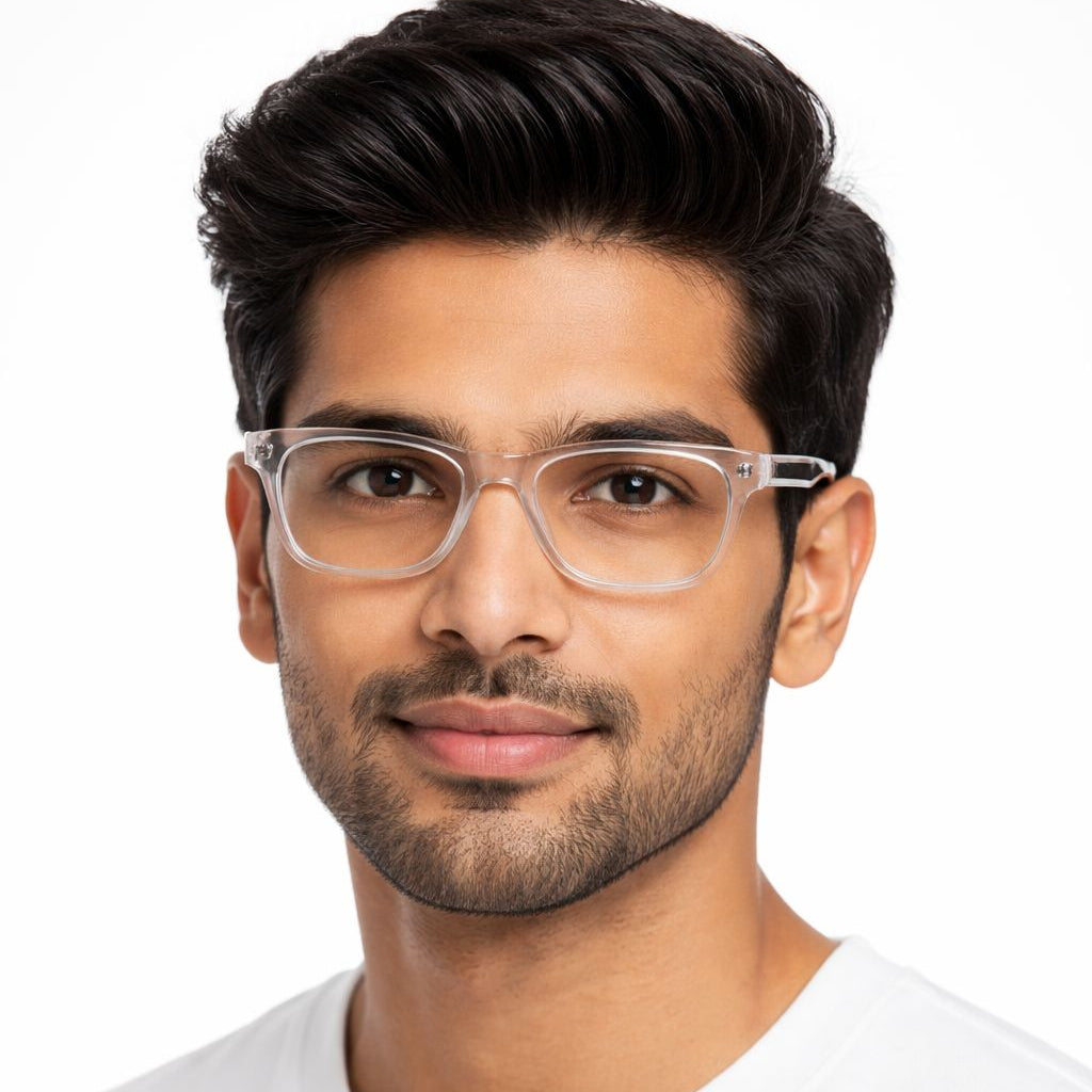 clear square Medium Frame rectangl purple frame prescription power sunglasses, photochromic night drive fame