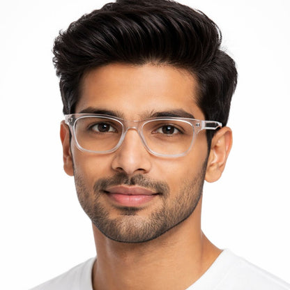 clear square Medium Frame rectangl purple frame prescription power sunglasses, photochromic night drive fame