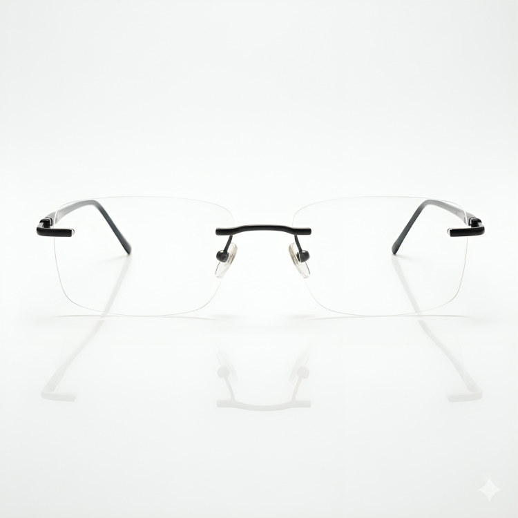 Rimless Rectangle BlueBlock Screen Glasses for Unisex E05-0004-8