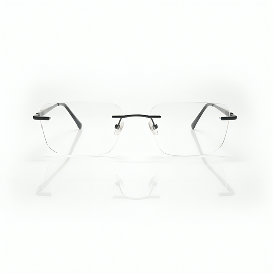 Rimless Rectangle Frame for Unisex E05-0004-9