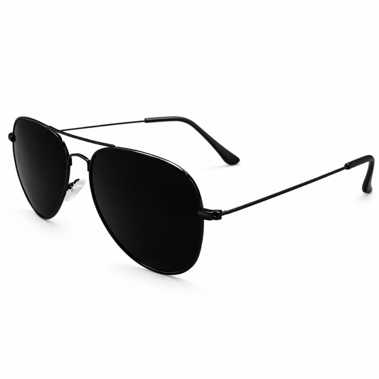 Aviator Black Polorised Sunglasses for Unisex e09-0058-3