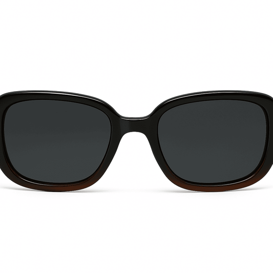 eyedigo-cat-eye-Stylish sunslasses-black-black-brown-aura-front-S10-0015 5