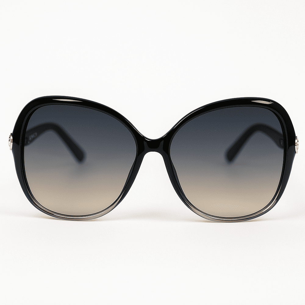 eyedigo-cat-eye-Stylish sunslasses-gradient-black-clear-black-diva-front-S09-0012 2