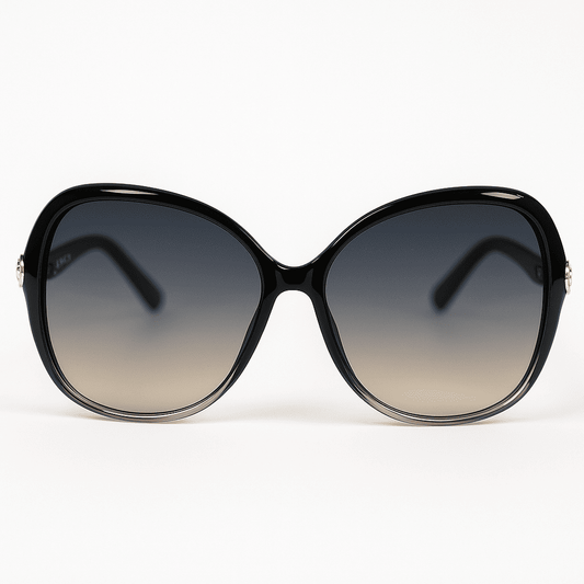 eyedigo-cat-eye-Stylish sunslasses-gradient-black-clear-black-diva-front-S09-0012 2