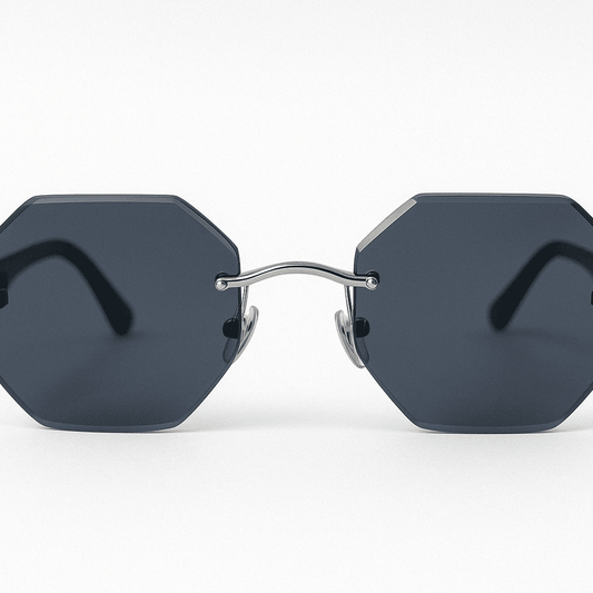 eyedigo-geometric-Stylish sunslasses-black-silver-nyx-front-S09-0004 2