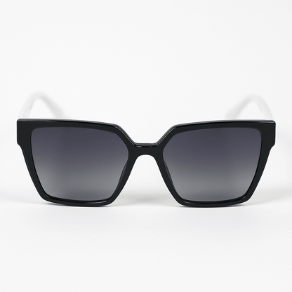 eyedigo-oversize-Stylish sunslasses-black-black-white-blaze-front-S10-0021 4