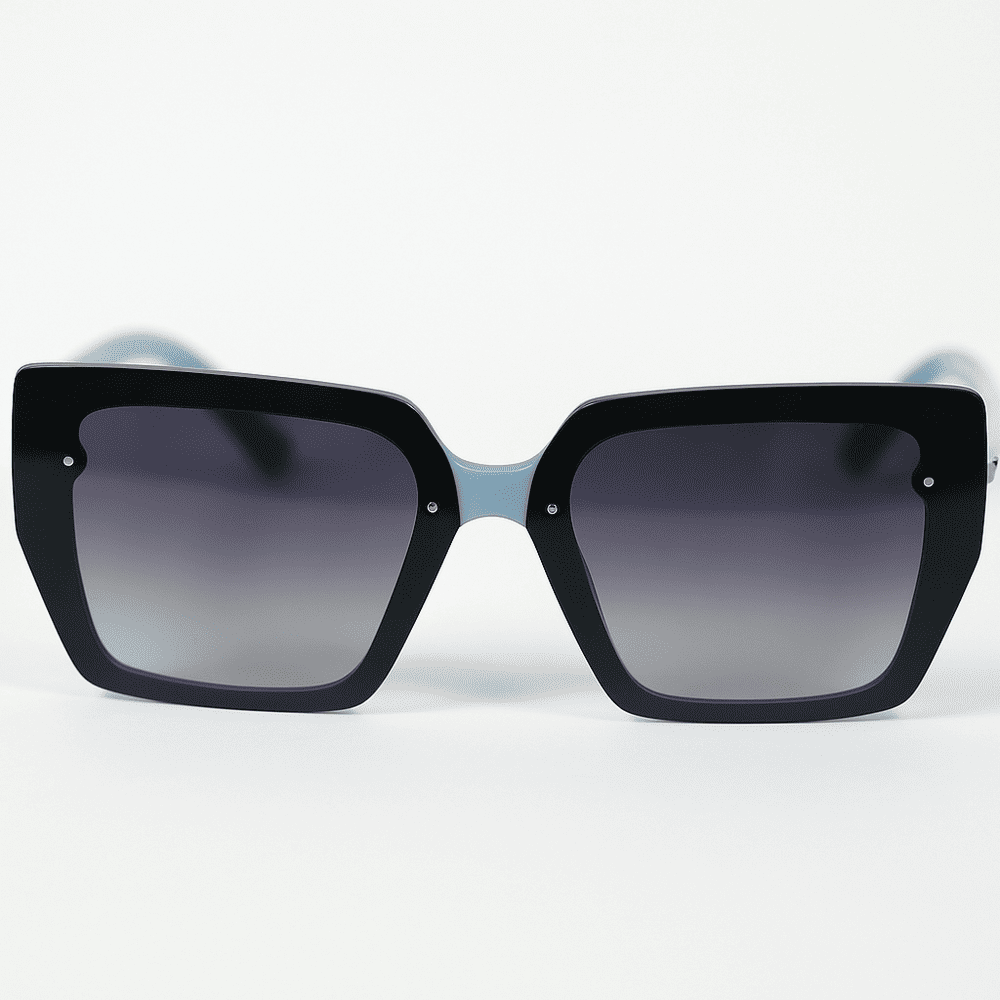eyedigo-oversize-Stylish sunslasses-black-light-blue-ember-front-S10-0020 5