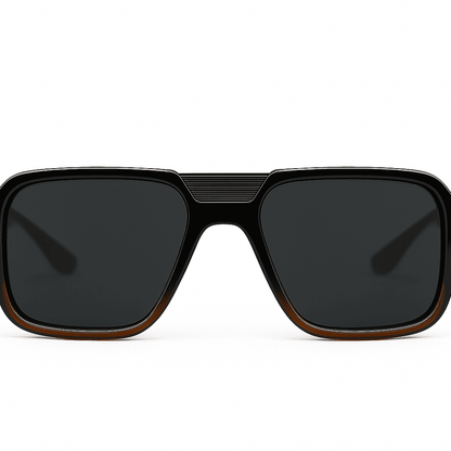 eyedigo-wayfarer-Stylish sunglasses-black-black-brown-noir-front-S10-0014 2