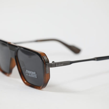 eyedigo-wayfarer-Stylish sunglasses-black-black-brown-noir-front-S10-0014 2