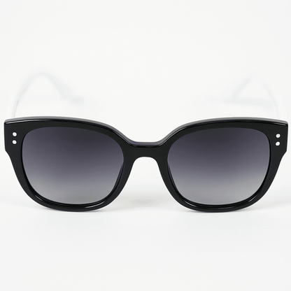 eyedigo-wayfarer-Stylish sunglasses-black-black-white-shadow-front-S10-0022 4